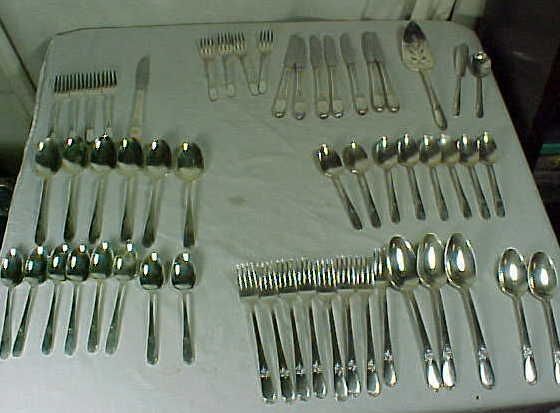 Wm Rogers Devonshire 1938 55 PC Silver Flatware Set