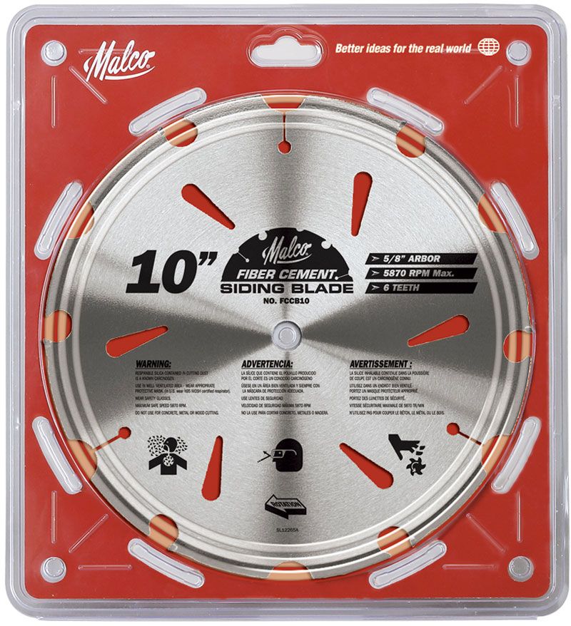 MALCO FCCB10 10 Saw Blade James Hardie Fiber Cement