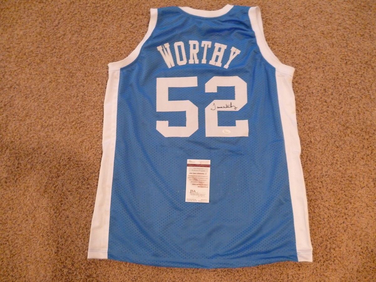 JAMES WORTHY SIGNED AUTO UNC NORTH CAROLINA TAR HEELS JERSEY JSA