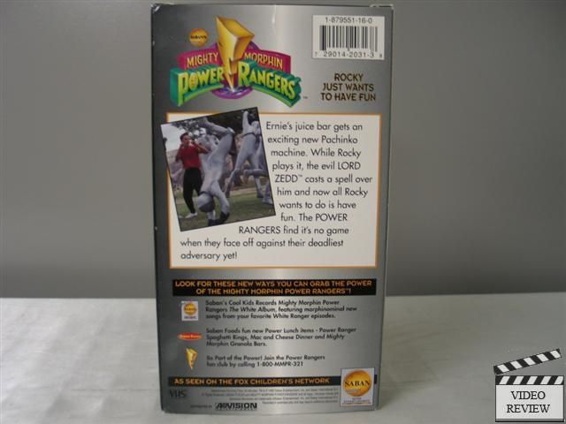 Power Rangers Rocky Just Wants to Have Fun VHS White Ranger Series