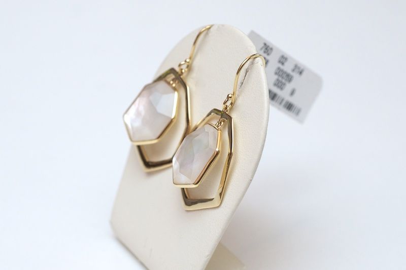  IPPOLITA Mother of Pearl and 18K Gold Open Frame Drop Earrings $1295