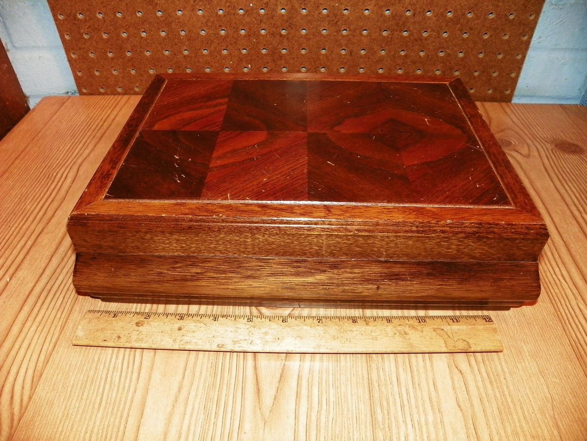 Vintage Jay Import Co Wood Jewelry Box