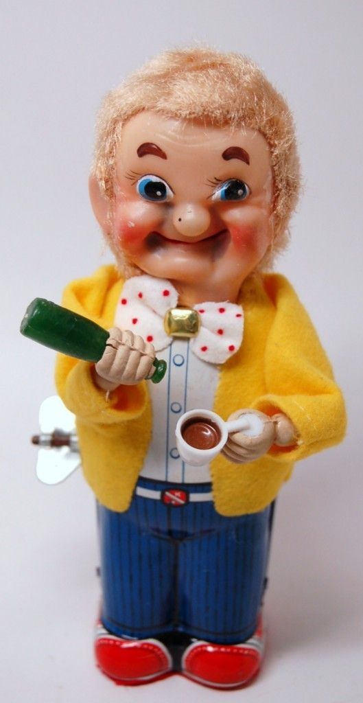 Wind Up Vintage Japan Blushing Willie Toy Pours Video