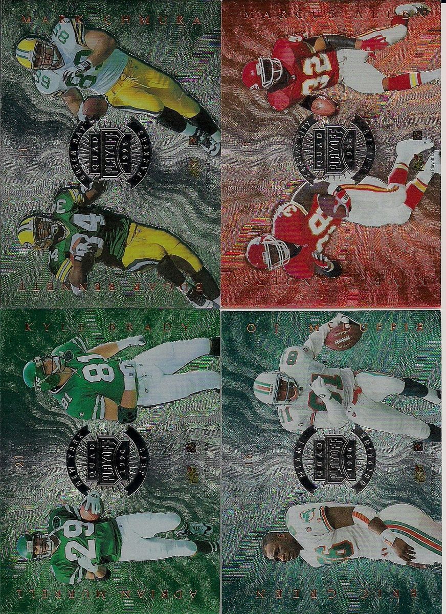 1996 PLAYOFF QUAD PACKERS WHITE/FREEMAN/CHMURA/BENNETT