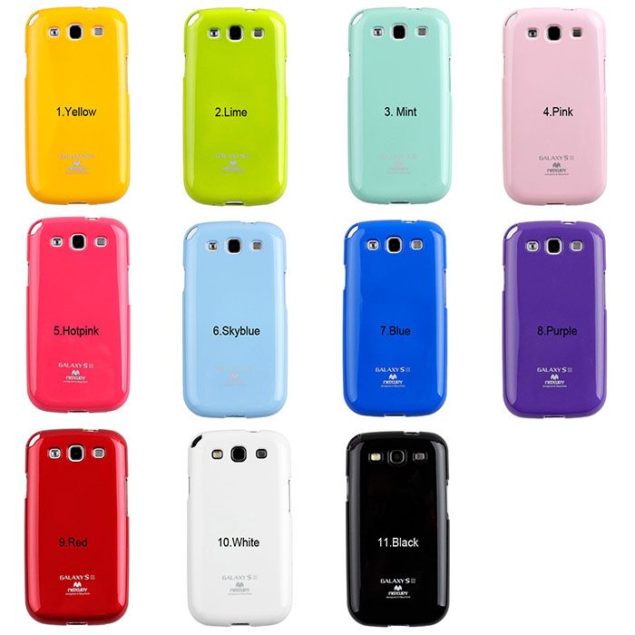 Red Mercury Color Pearl Jelly Case for Galaxy s III S3 GT I9300