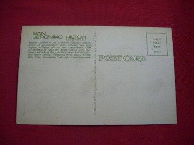 1966 San Jeronimo Hilton San Juan Puerto Rico Postcard