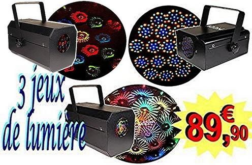 Jeux de Lumiere Pack 3 Moon Dont 2 Gobo Et 1 LEDs DJ