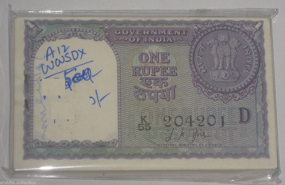 A12   L.K. JHA  D    1957   Full Packet of 100 Notes   UNC & MINT