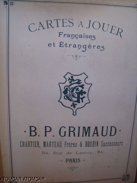 RARE Album de Representant Cartes A Jouer Grimaud 1900