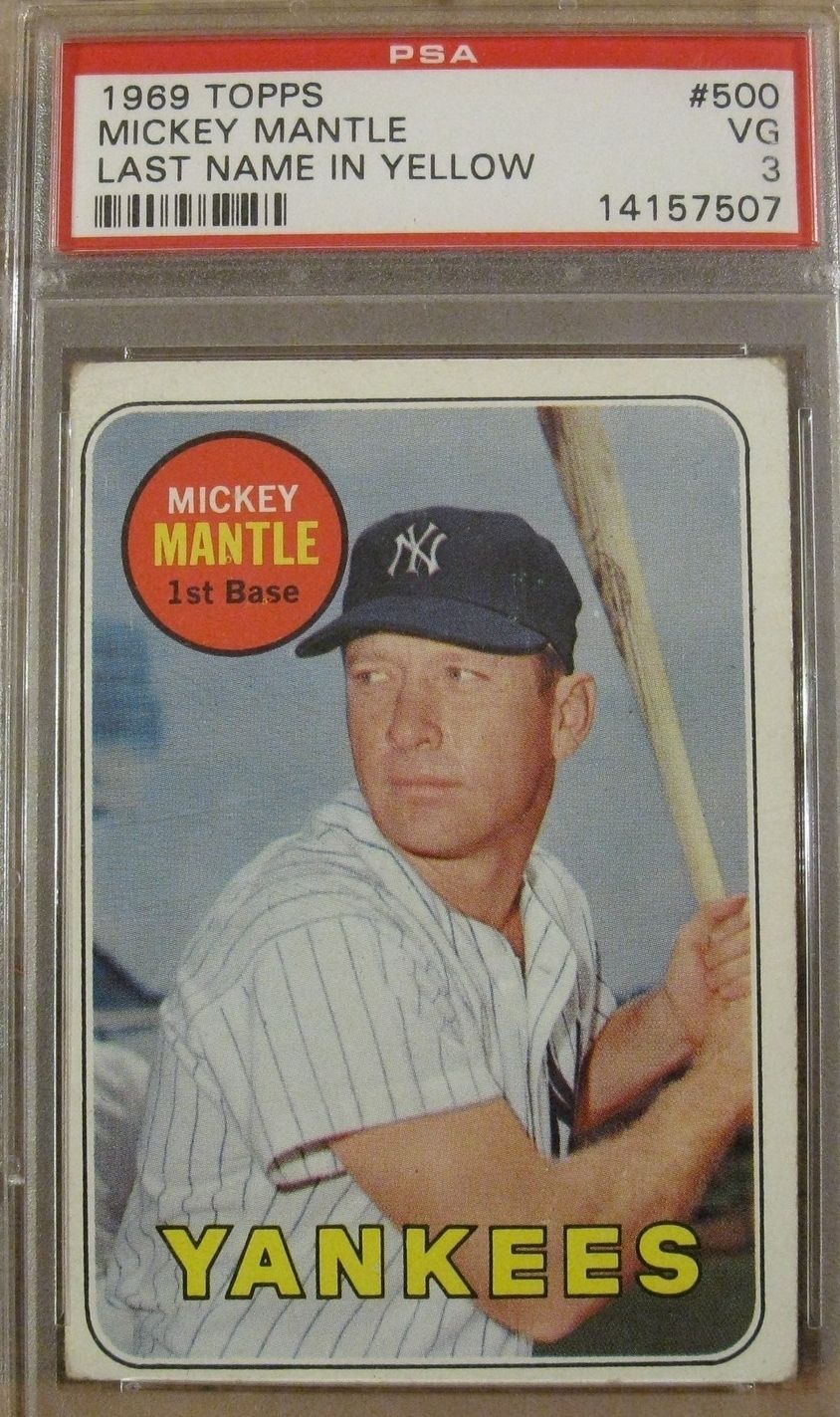 283 1969 TOPPS LOT set MICKEY MANTLE PSA 500, REGGIE JACKSON RC 260