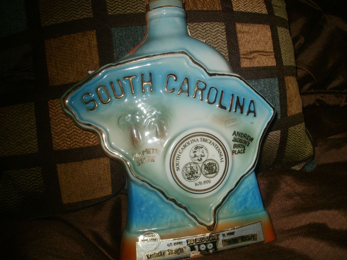 JIM BEAM 1970 SOUTH CAROLINA WHISKEY DECANTER F Regal China Carolina