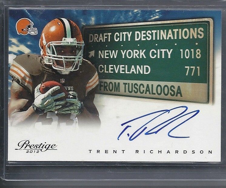 2012 Panini Prestige Draft City Destinations Trent Richardson Rookie