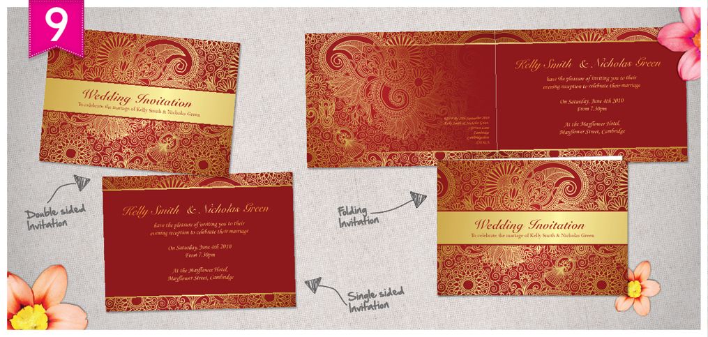 Personalised Wedding Invitations Day Evening Free Draft