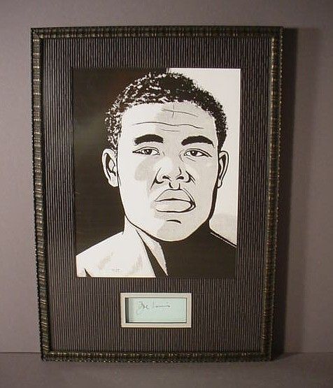 Genuine Authentic Image Autograph Boxing Joe Louis