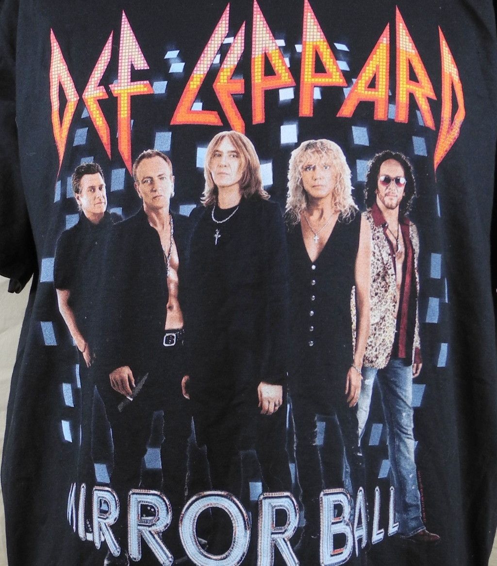  Ball 2011 Tour T Shirt Medium Black Joe Elliott Rick Allen