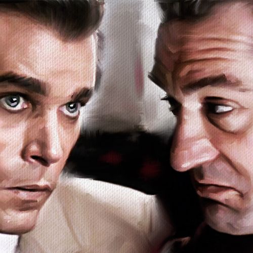 Goodfellas Robert de Niro Joe Pesci Poster Painting Canvas Art Giclee