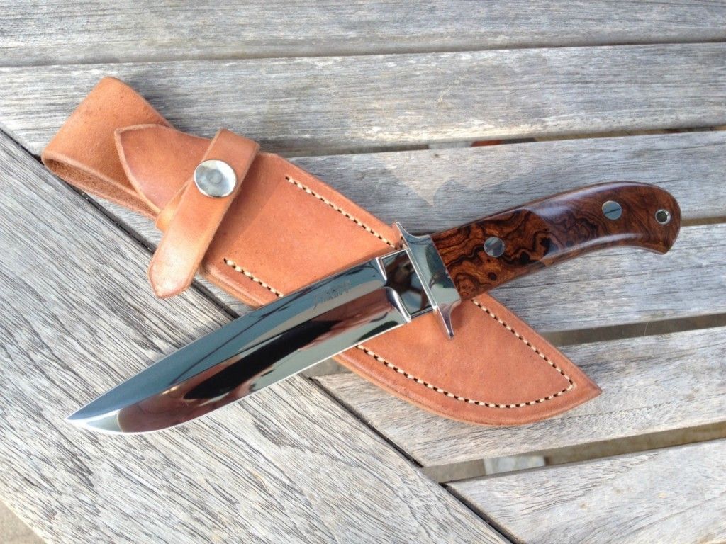 John Young Custom Knife Ironwood Fighter New