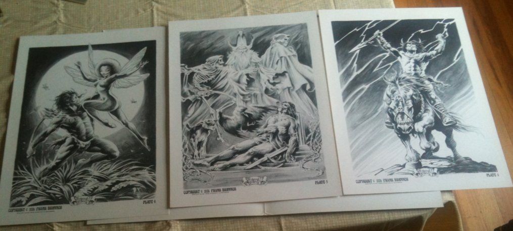 1976 Bran Mak Morn Frank Brunner Signed Portfolio 38 1000 6 Plates