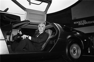 Print Art Poster John DeLorean Sitting in Sports Car