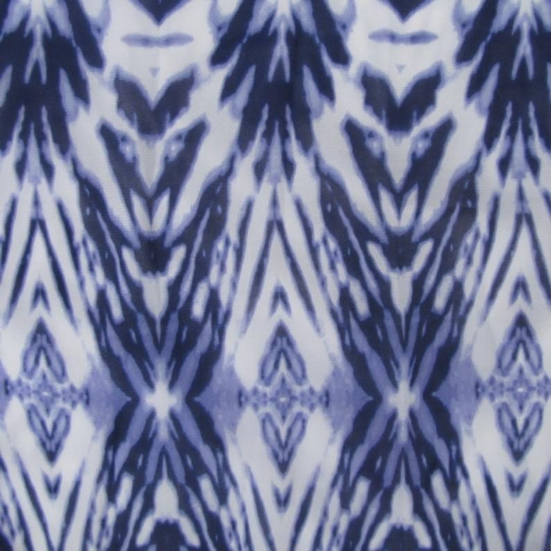 John Paul Richards Maxi Dress Ruffle Sleeveless Blue Tie Dye Long Full Length  