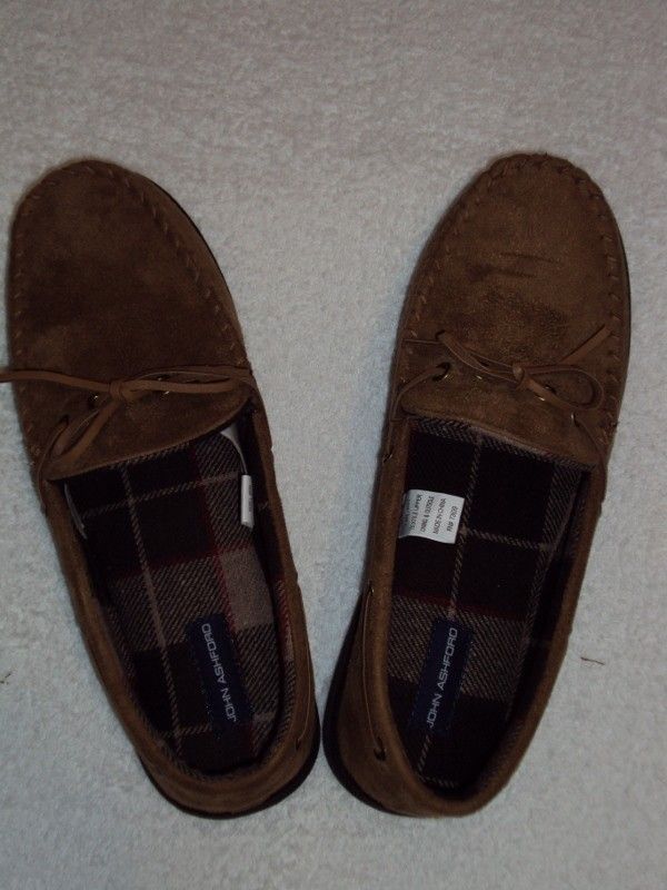 John Ashford Mocassin Style Slippers Indoor Outdoor  