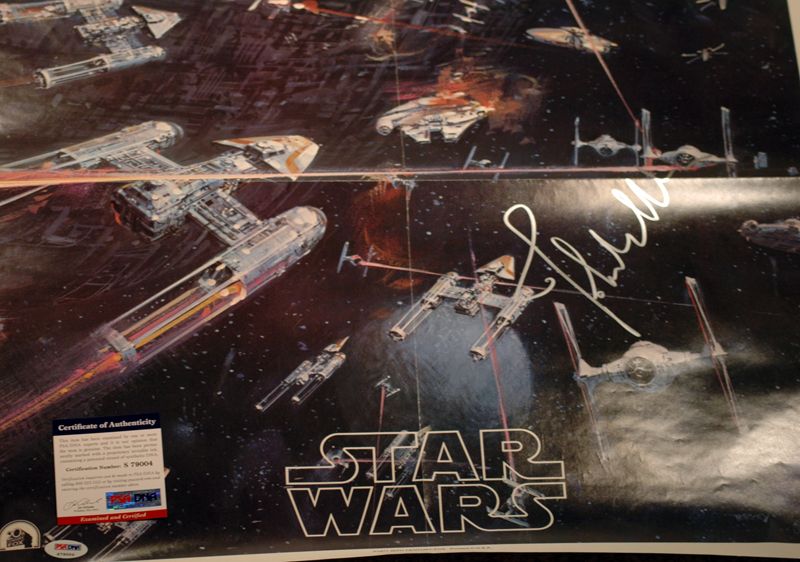 John Williams Signed Original 1977 Star Wars Album LP Record Poster PSA COA  