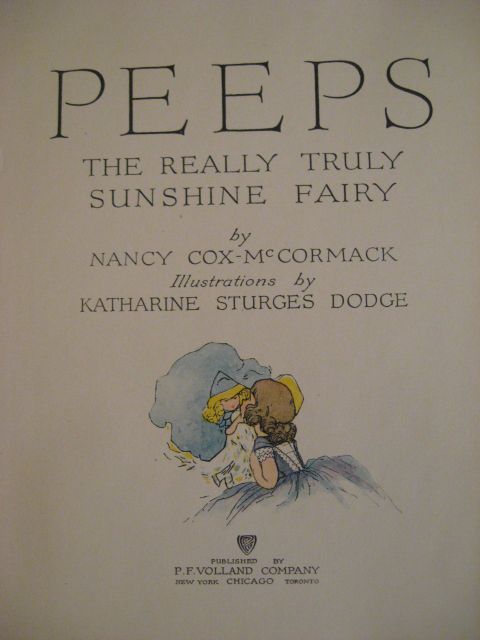 1918 Nancy Cox McCormack Peeps Sunshine Fairy Drawings  