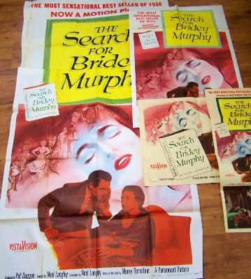 Search for Bridey Murphy Lot 1956 1SHT 3sht 1 2sht Insert Reincarnation  