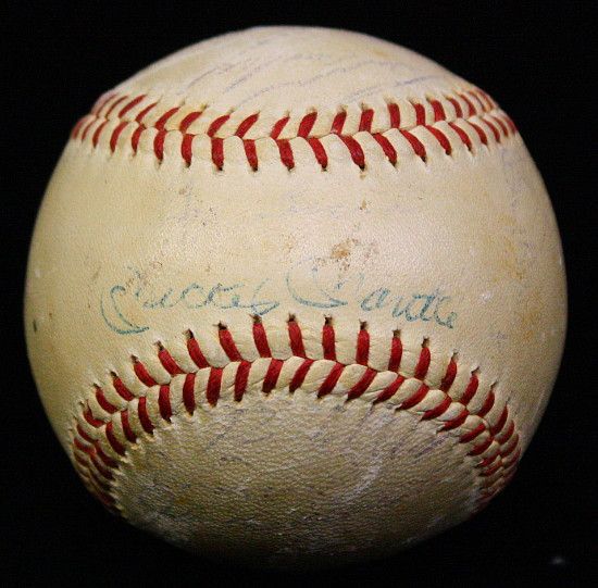 1961 Yankees Signed Autographed Team Baseball Ball PSA DNA Mantle Maris Vintage  