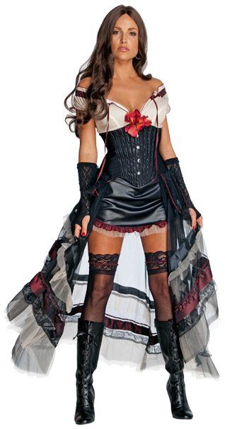 Jonah Hex Lilah Red Look Wild West Sexy Adult Halloween Costume Rubies New  