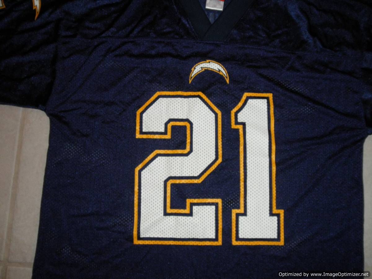 LaDainian Tomlinson 21 San Diego Chargers Jersey Large Reebok NFL Football L SS  