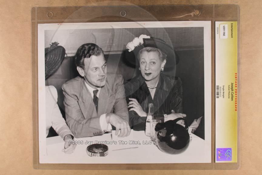 CGC Photo Joseph Cotten Lenore Kipp at Stork Club  