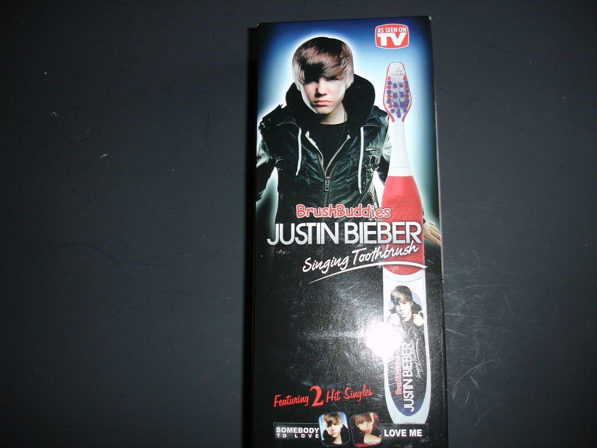 JUSTIN BIEBER BRUSH BUDDIES SINGING TOOTHBRUSH AS SEEN ON TV SONGS