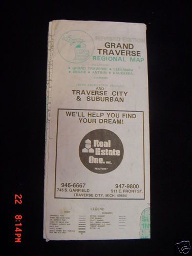 Grand Traverse Regional Map Leelanau Benzie Kalkaska