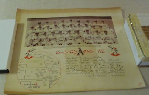 1955 Kansas City Athletics Poster Em NM