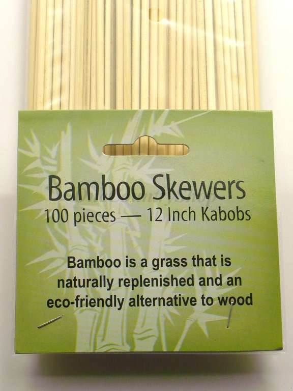 100 Bamboo Skewers 12 inch Wood Sticks BBQ Shish Kabob