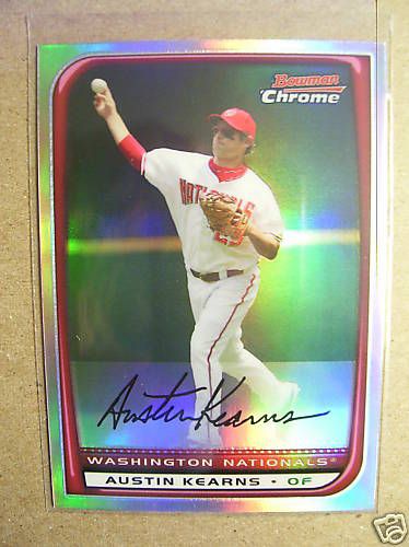 2008 Bowman Chrome Refractor 95 Austin Kearns Nationals