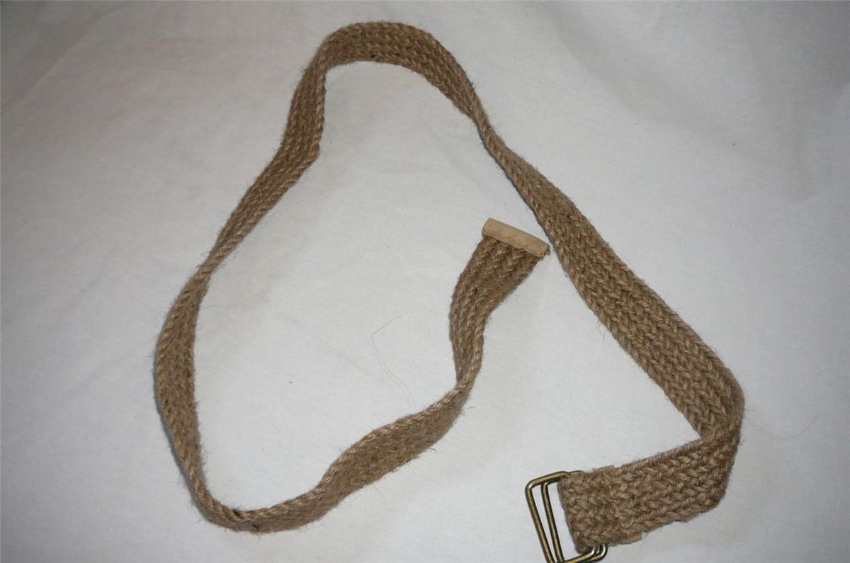 Mens Yute Burlap Belt Size 38 Will Fit Waist 3640