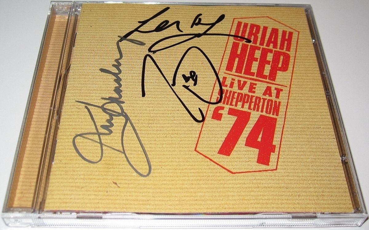 Live at Shepperton 74 Mick Box Ken Hensley Lee Kerslake Signed