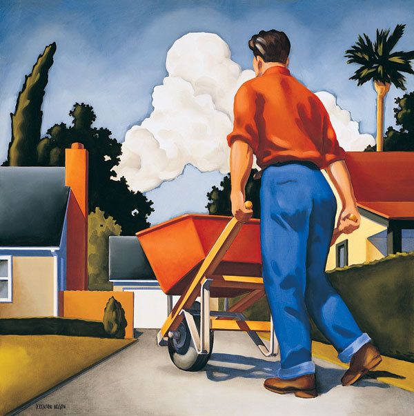 Wheelbarrow Tear Sheet by R Kenton Nelson