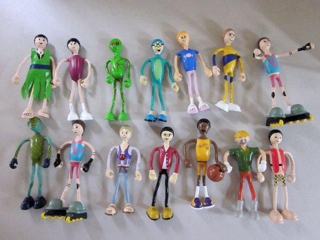 Kid Galaxy Bendos Bendable Figure Lot of 14 Characters