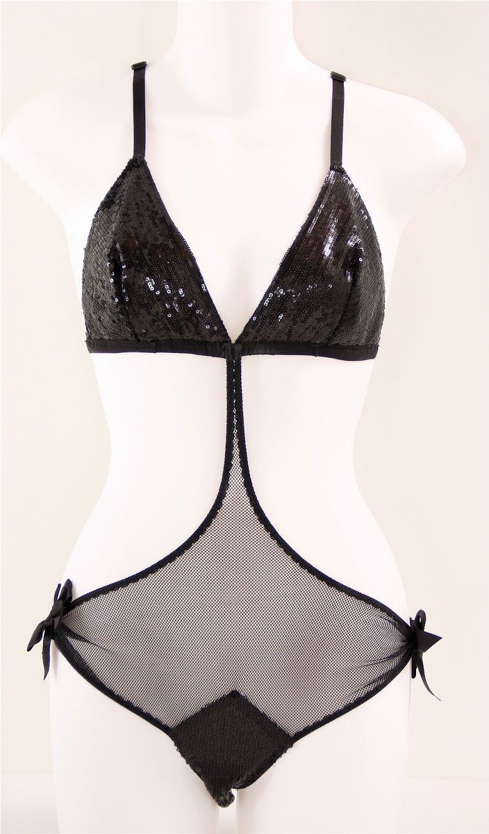 Kiki de Montparnasse SEXXY Sequined and Mesh Mono Kini Amazing