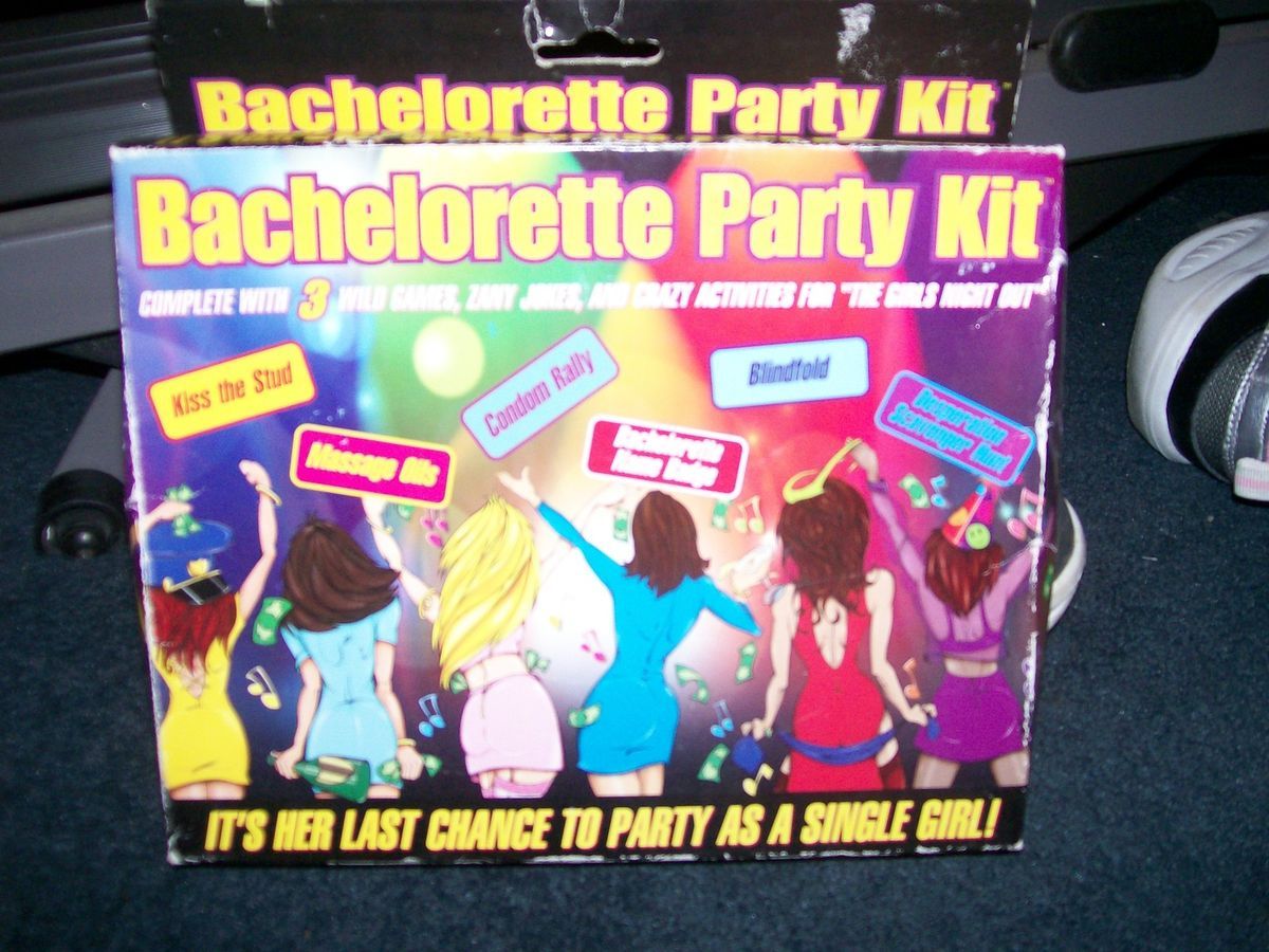 BACHELORETTE PARTY KIT GAMES KISS THE STUD CONDOM RALLY GIRLS NIGHT