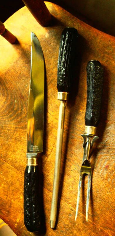 Superb Vintage Boker Vanadium Carving Set Complete