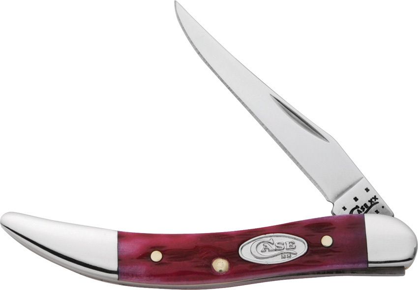 Case Knives SM Texas Toothpick Magenta Bone 2 1 4 Closd Long Clip