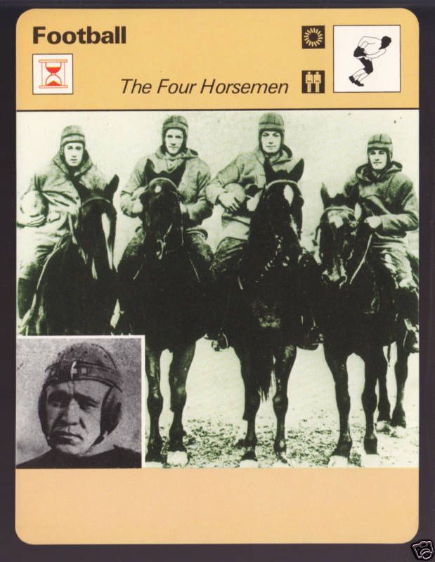Knute Rockne Four Horsemen NCAA Notre Dame 1979 Card