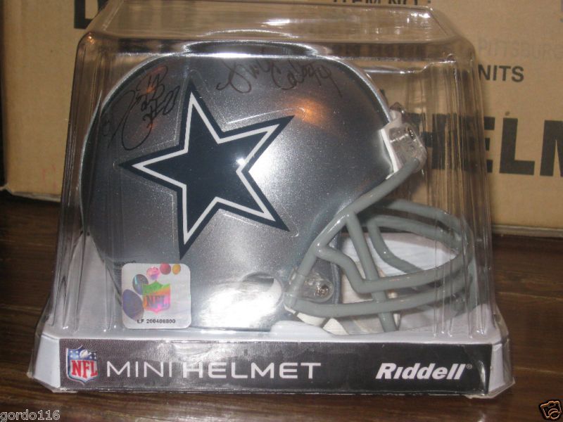 Dallas Cowboy NFL Autograph Mini Helmet Smith Edwards