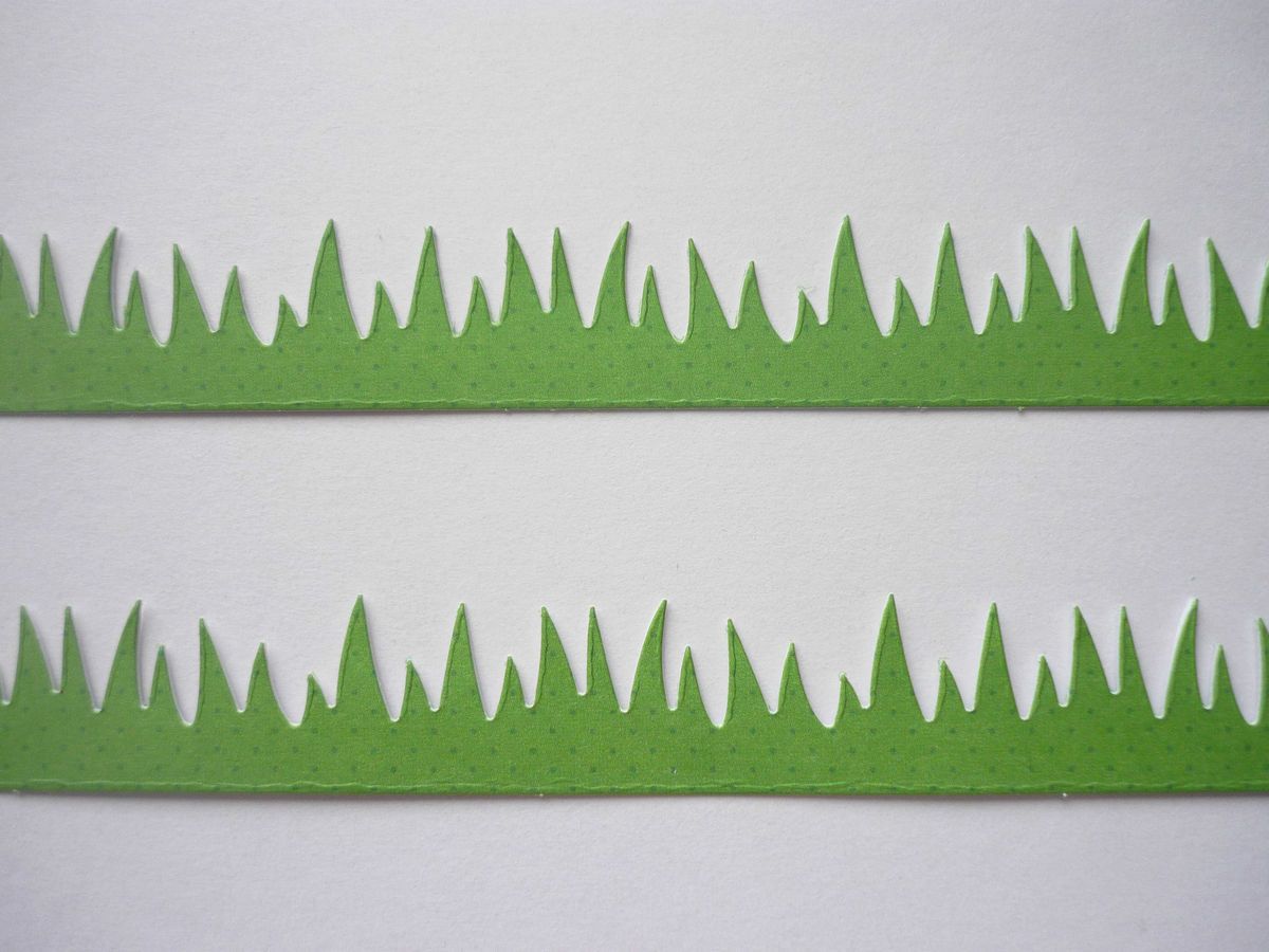 Grass Park Lawn Garden Landscaping RC Cardstock Sticker Borders