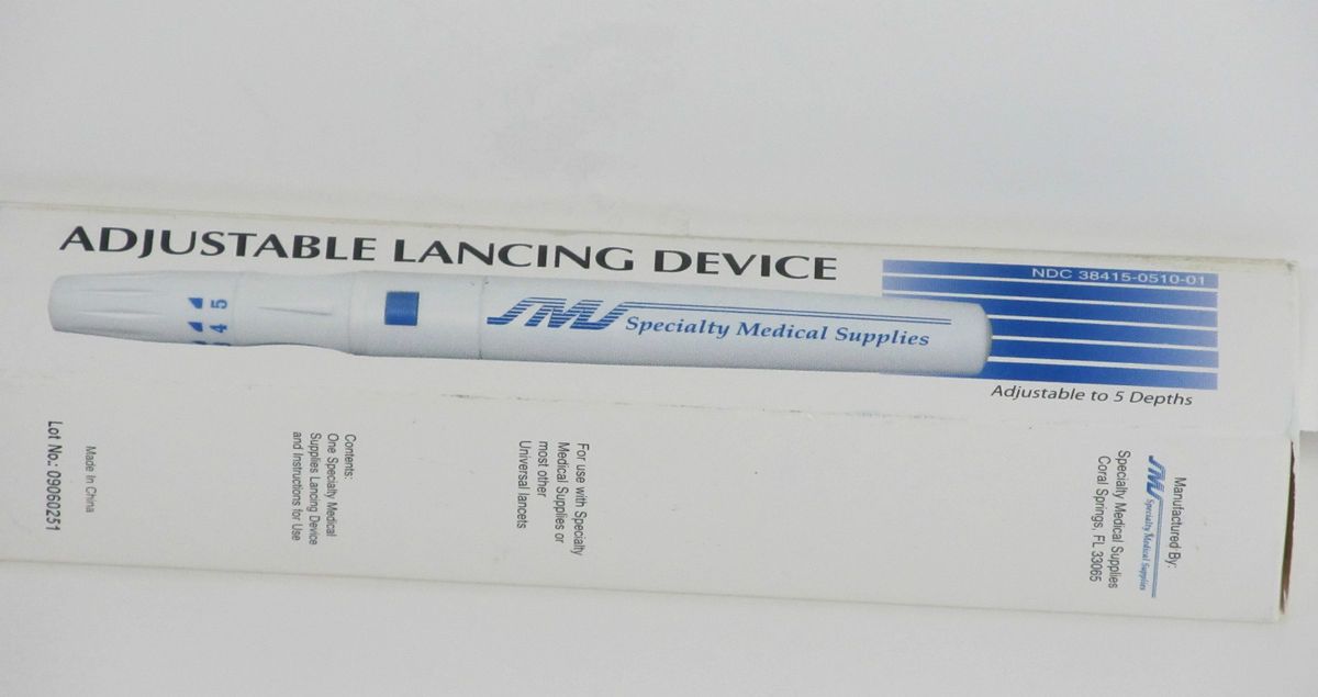 ADJUSTABLE LANCING DEVICE SMS SPECIALTY MEDICAL SUPPLIES 5 DEPTHS