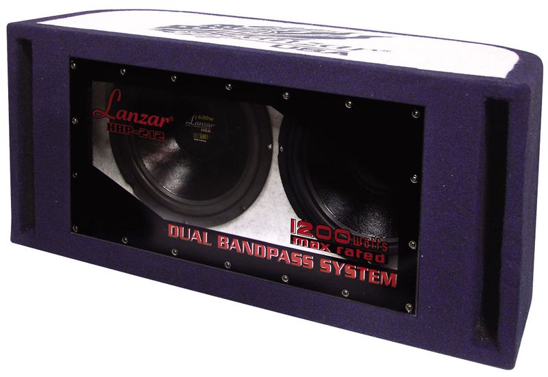 Lanzar Car HBP212 12 Dual Bandpass Subwoofer System 1200 Watts Subs 4